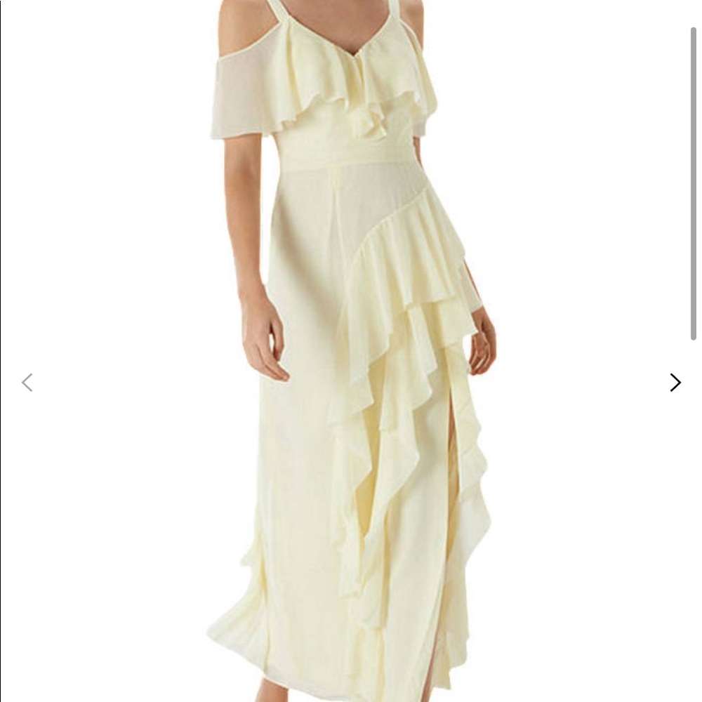 Coast Illy Ruffle Cold Shoulder Bridesmaid Dress